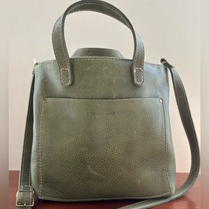 Portland Leather Goods Mini Crossbody Tote bag Eucalyptus (Unicorn Color) Green